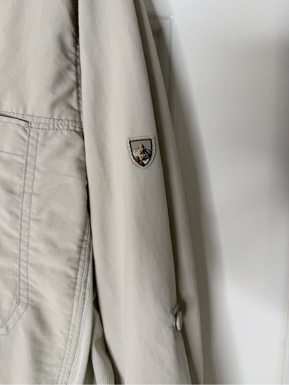 Kuhl Men's Light Khaki Button-Down Casual Shirt - Picture 2 of 6